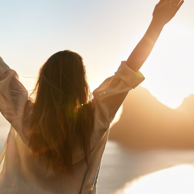 Happy woman, Stockfoto